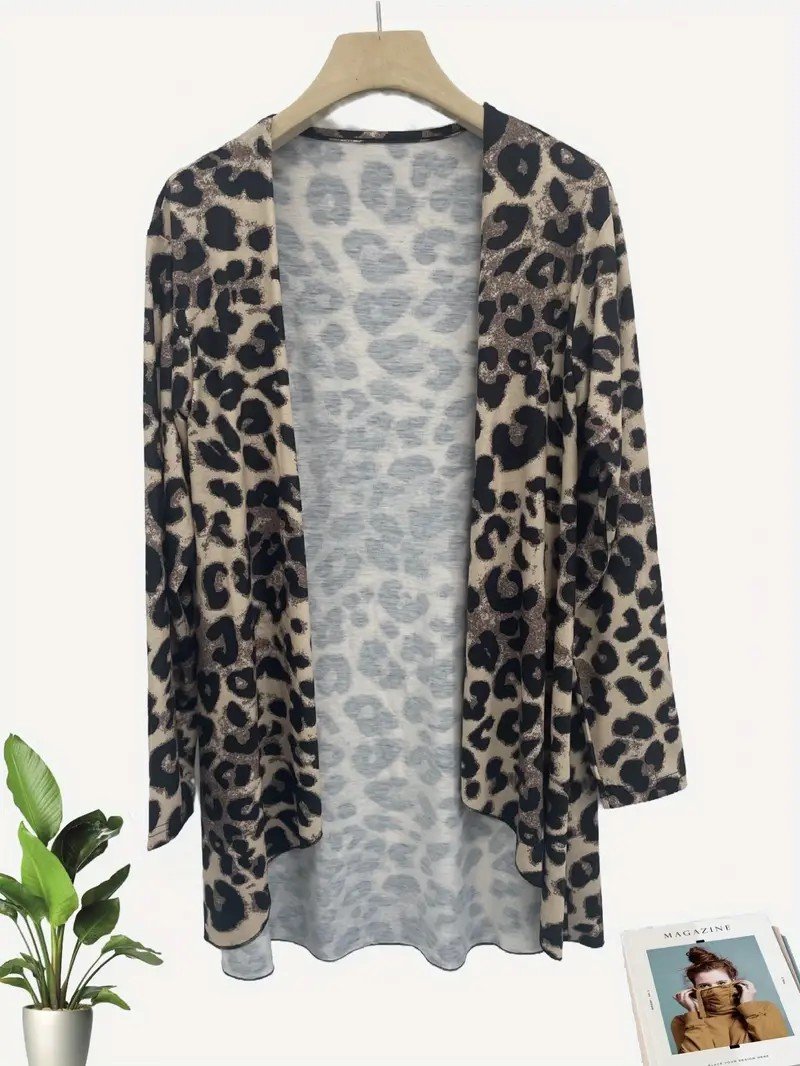 Women's Elegant Lightweight Cardigan Vintage Print Long Sleeve Jacket