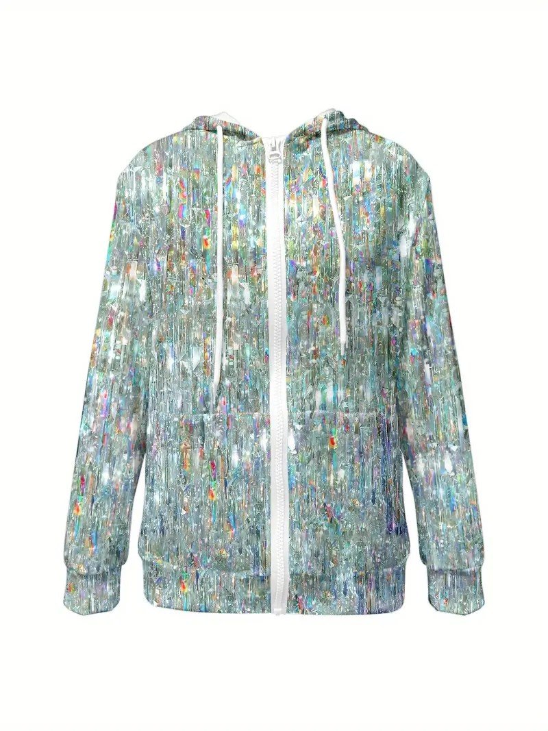 Casual Hoodie Geometric Jacket