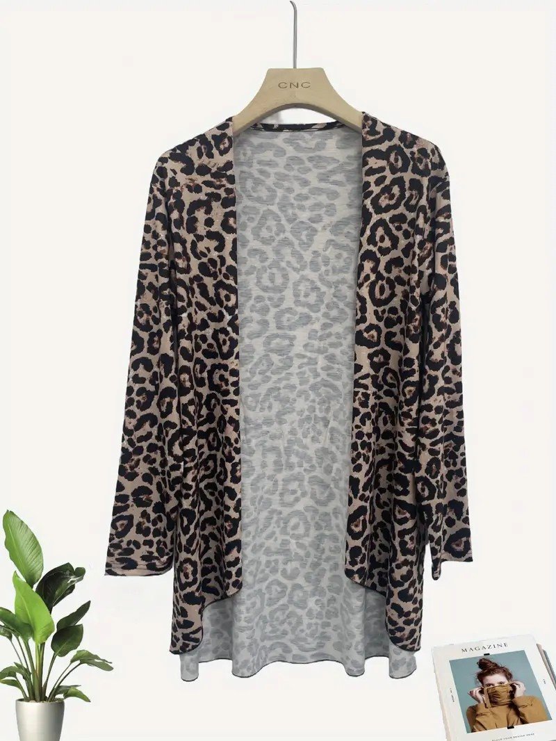 Women's Elegant Lightweight Cardigan Vintage Print Long Sleeve Jacket