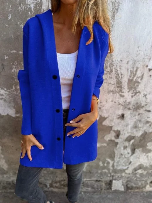 Buckle Basic Plain Hot Selling Casual Hooded Solid Color Three-piece Single-breasted Patchwork Jacket