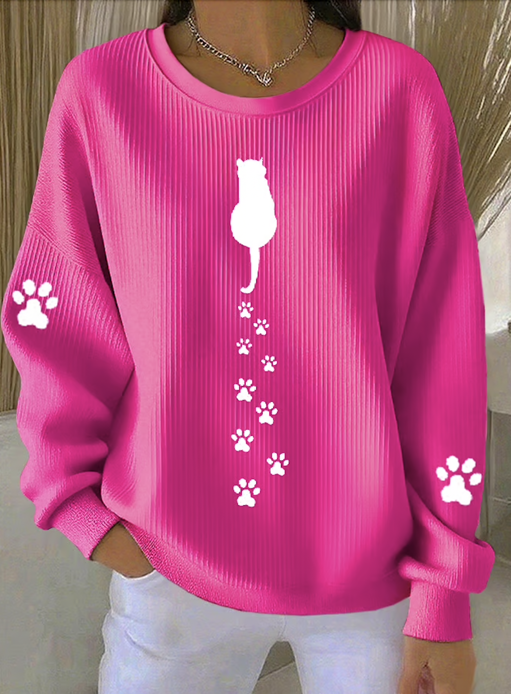 Regular Fit Casual Halloween Crew Neck Sweatshirt