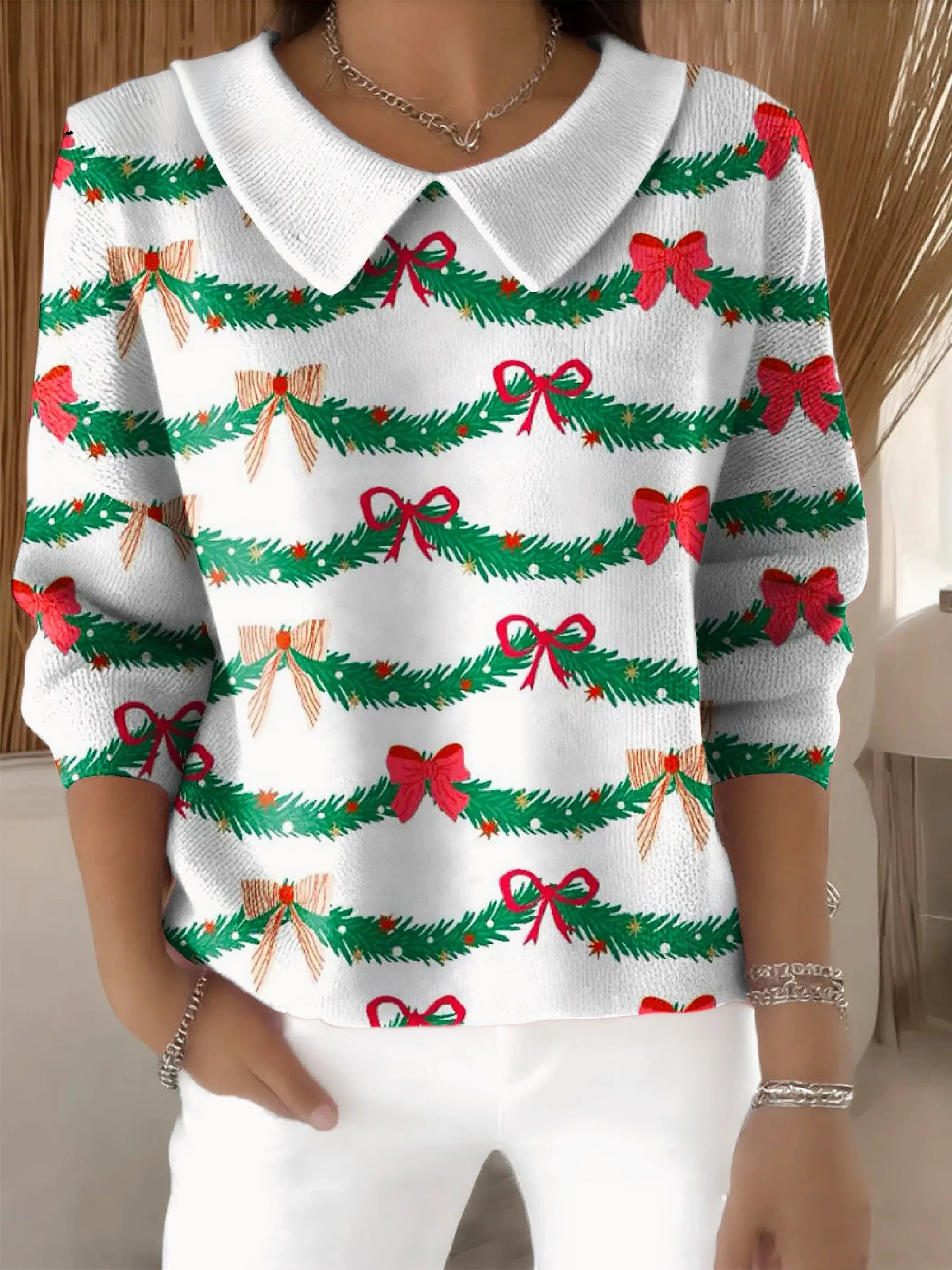 Loose Christmas Casual Imitation Cashmere Sweater