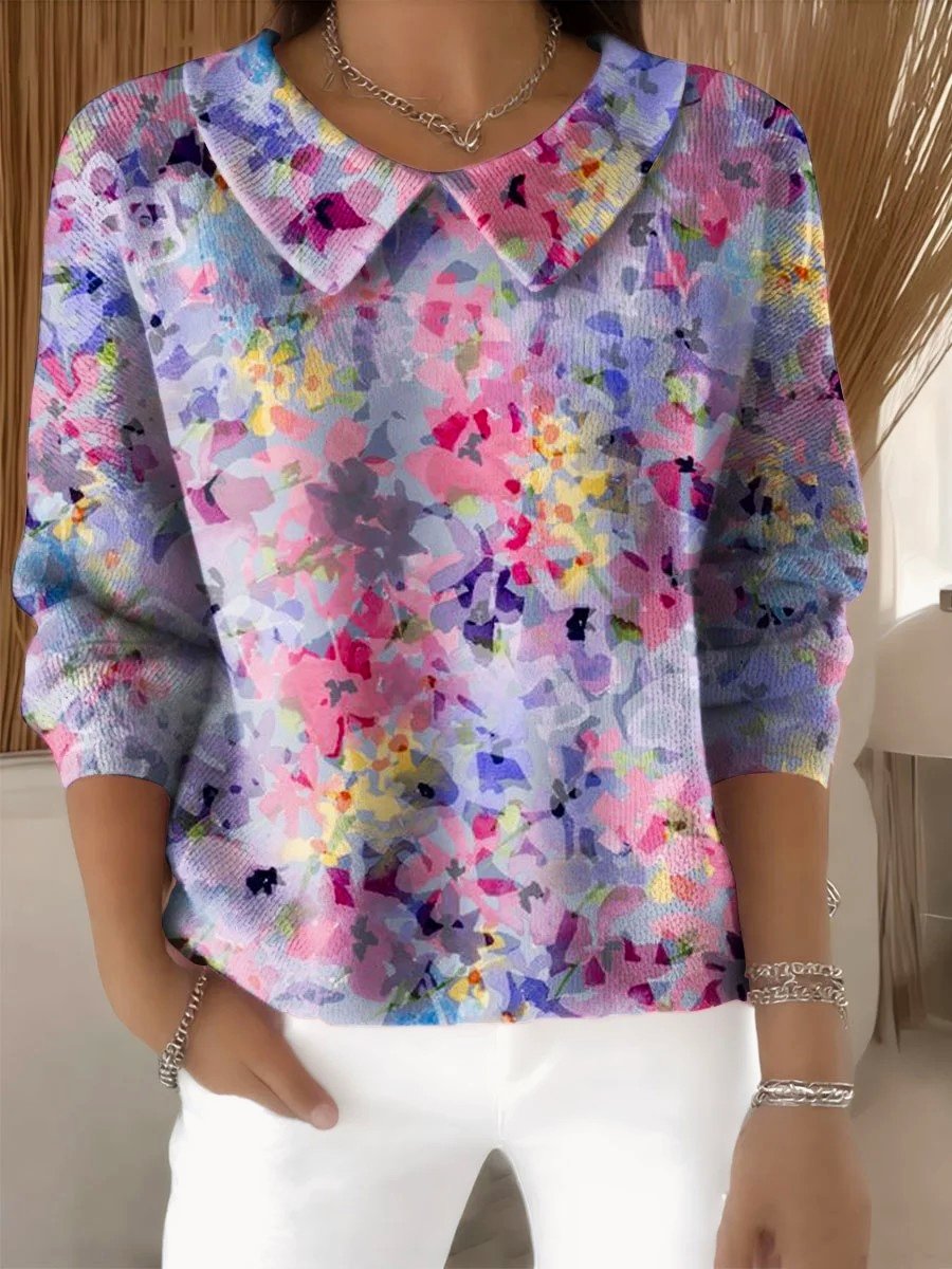 Casual Shawl Collar Imitation Cashmere Sweater