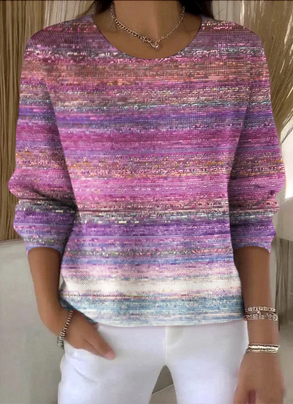 Casual Regular Fit Ombre Sweater