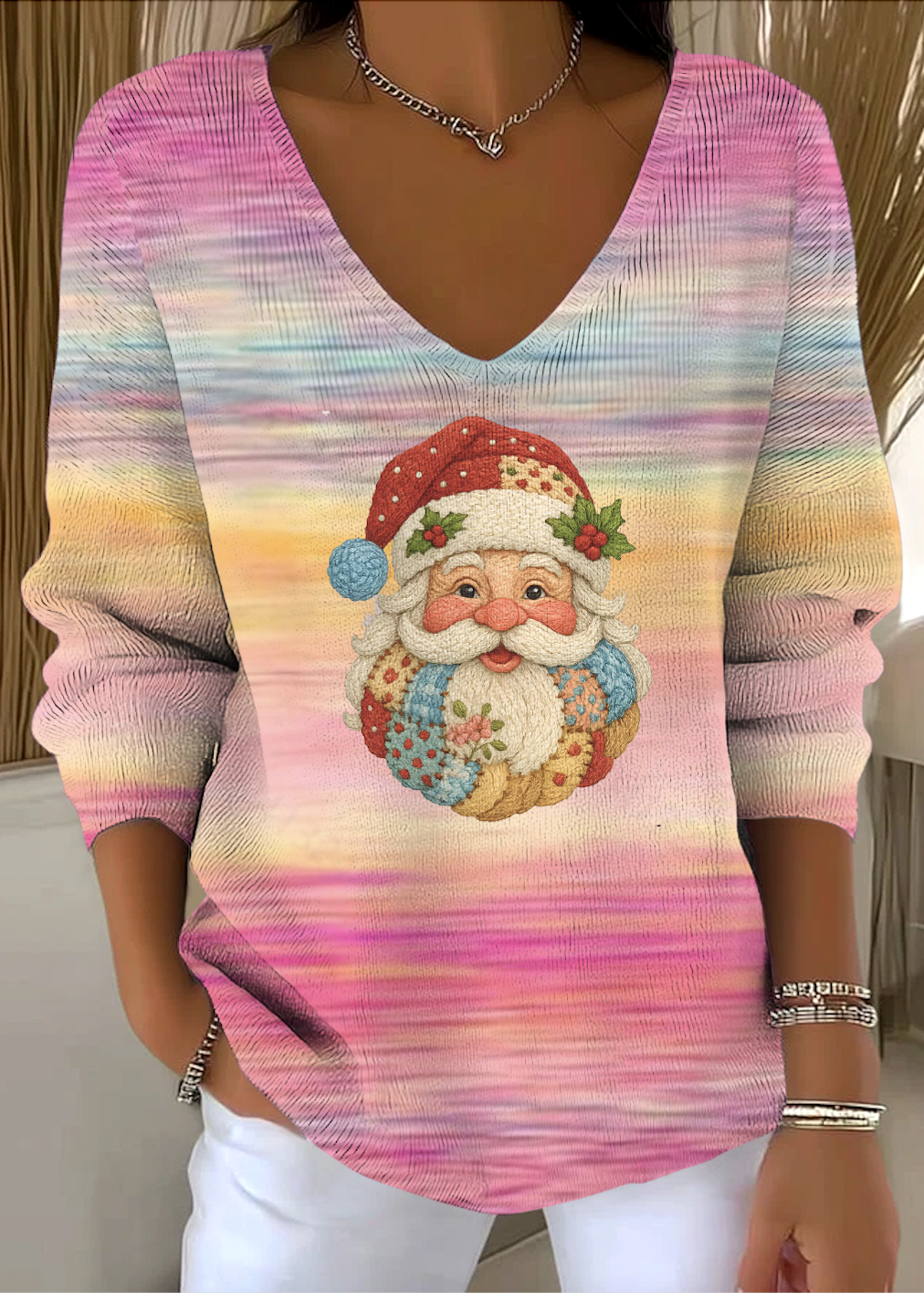 V Neck Regular Fit Casual Sweater