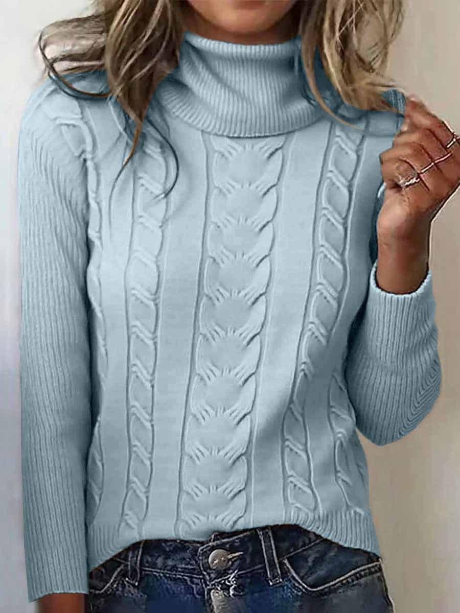 Turtleneck Casual Regular Fit Sweater