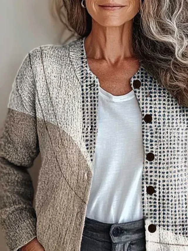 Printing Casual Regular Fit Cardigan
