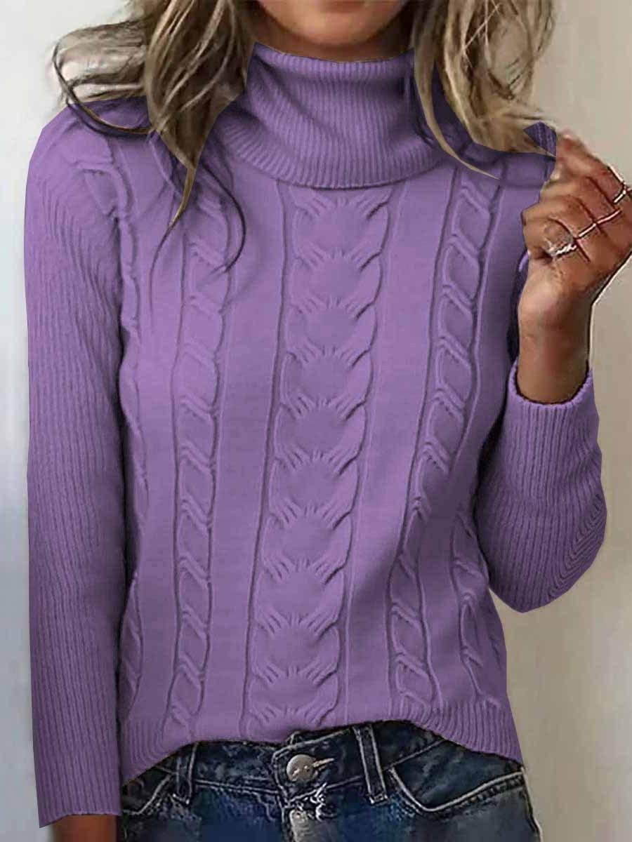 Turtleneck Casual Regular Fit Sweater