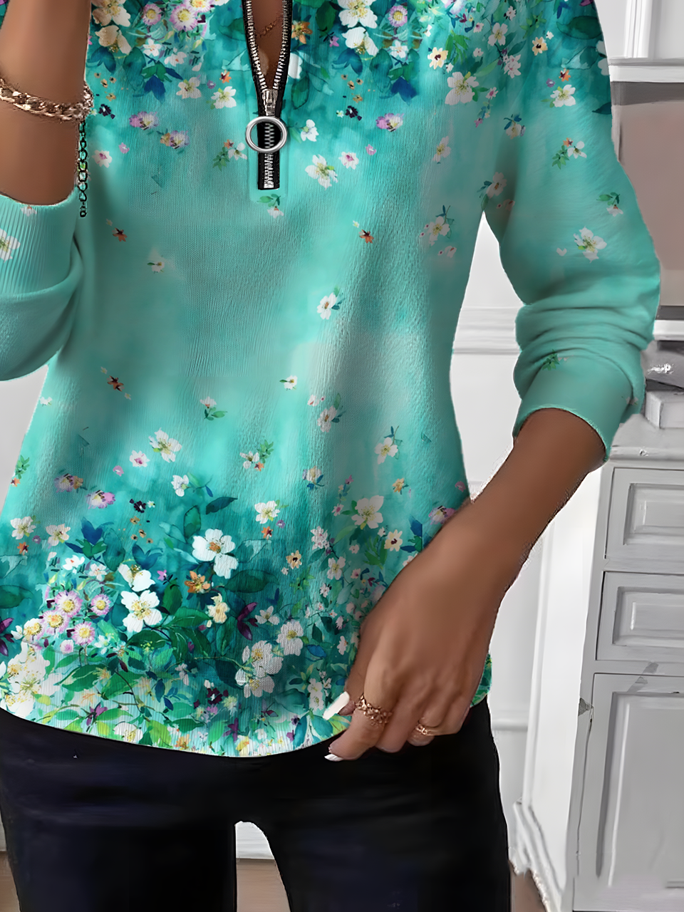 Imitation Cashmere Crew Neck Casual Sweater