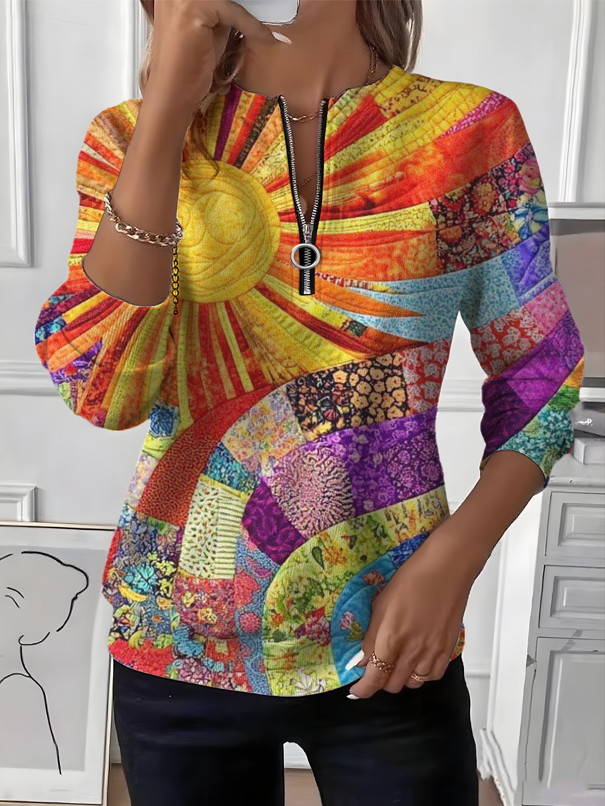 Imitation Cashmere Casual Crew Neck Sweater