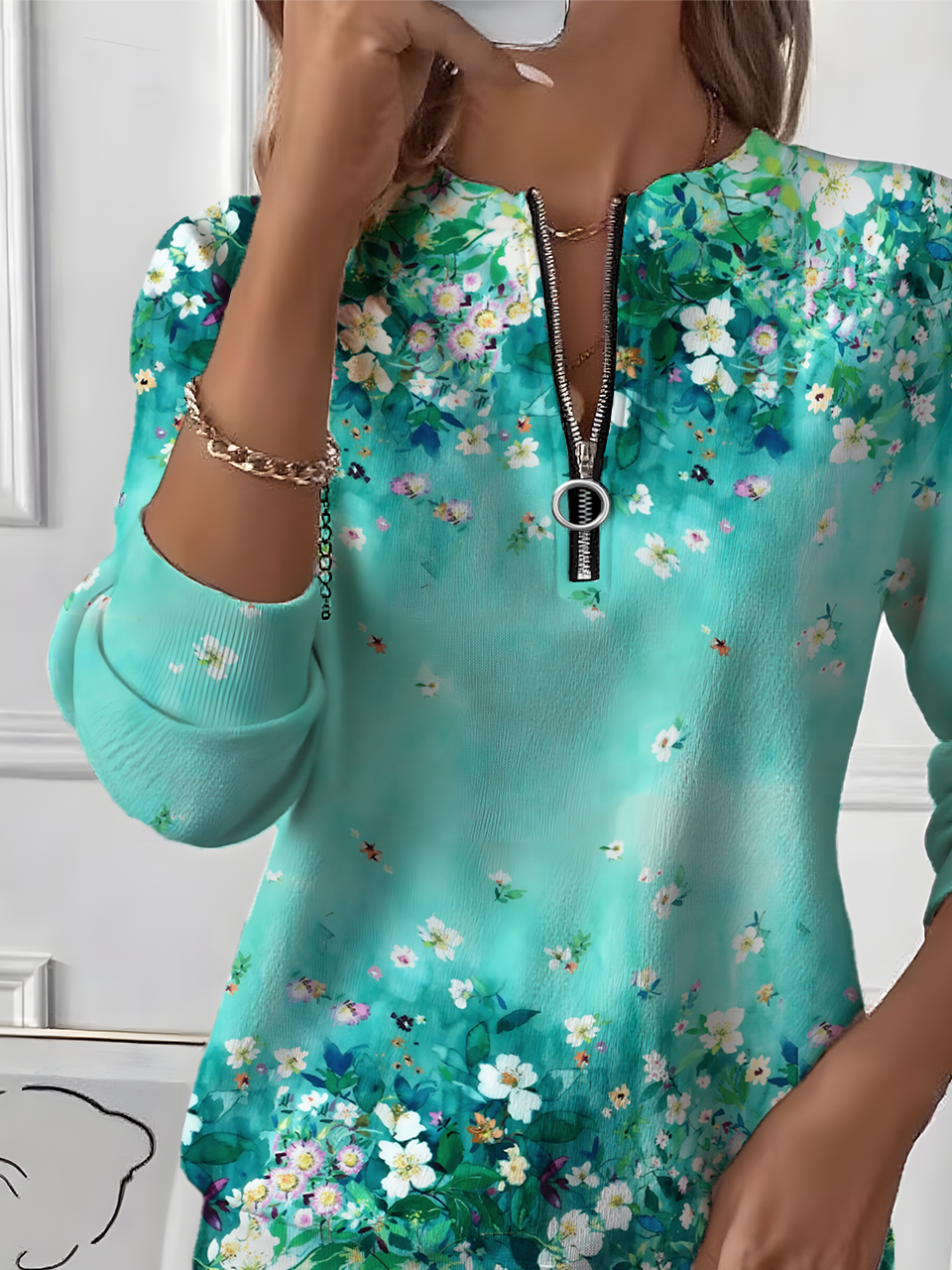 Imitation Cashmere Crew Neck Casual Sweater