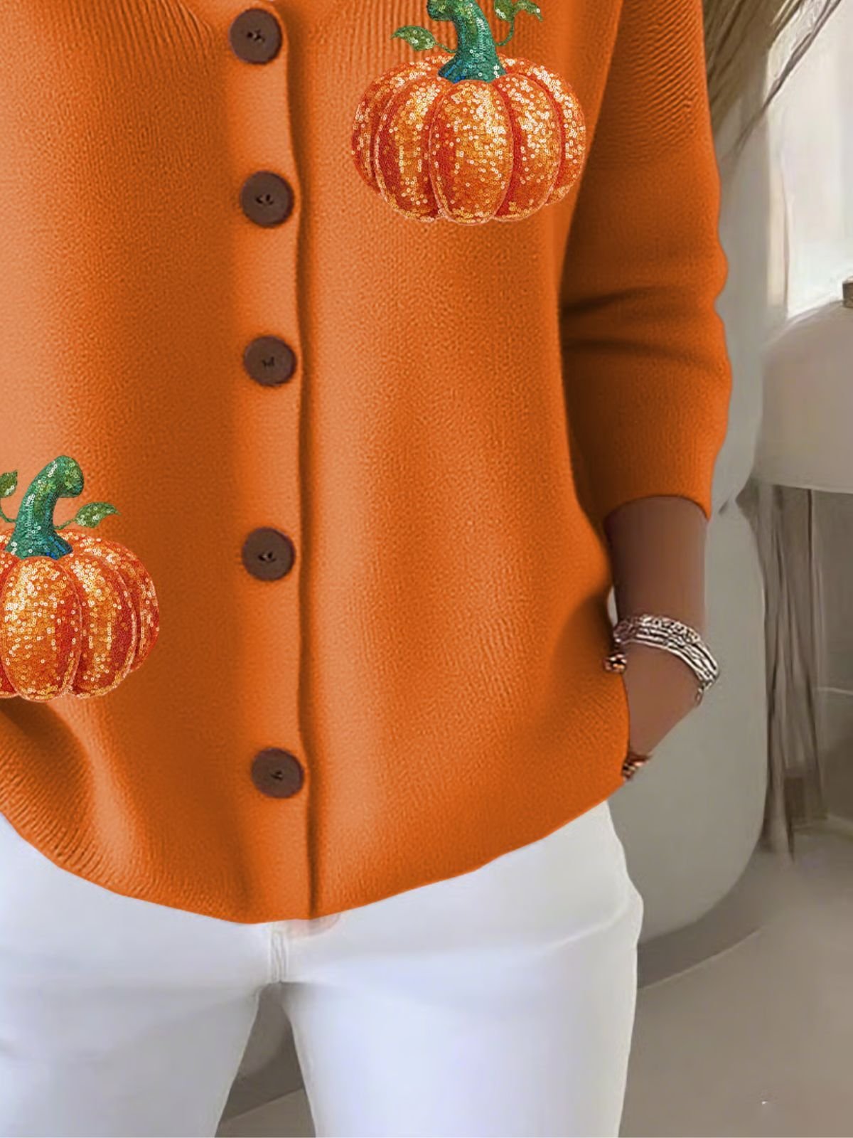 Casual Regular Fit V Neck Cardigan