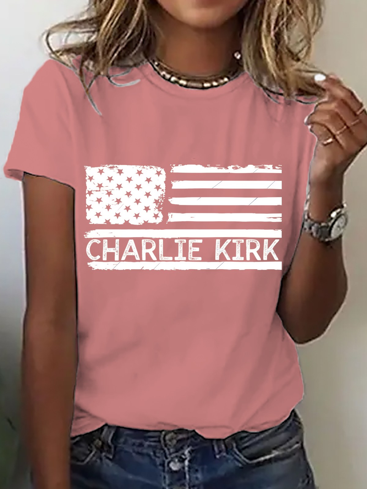 Women's Charlie Kirk Patriot Memorial Short Sleeve T-Shirt
