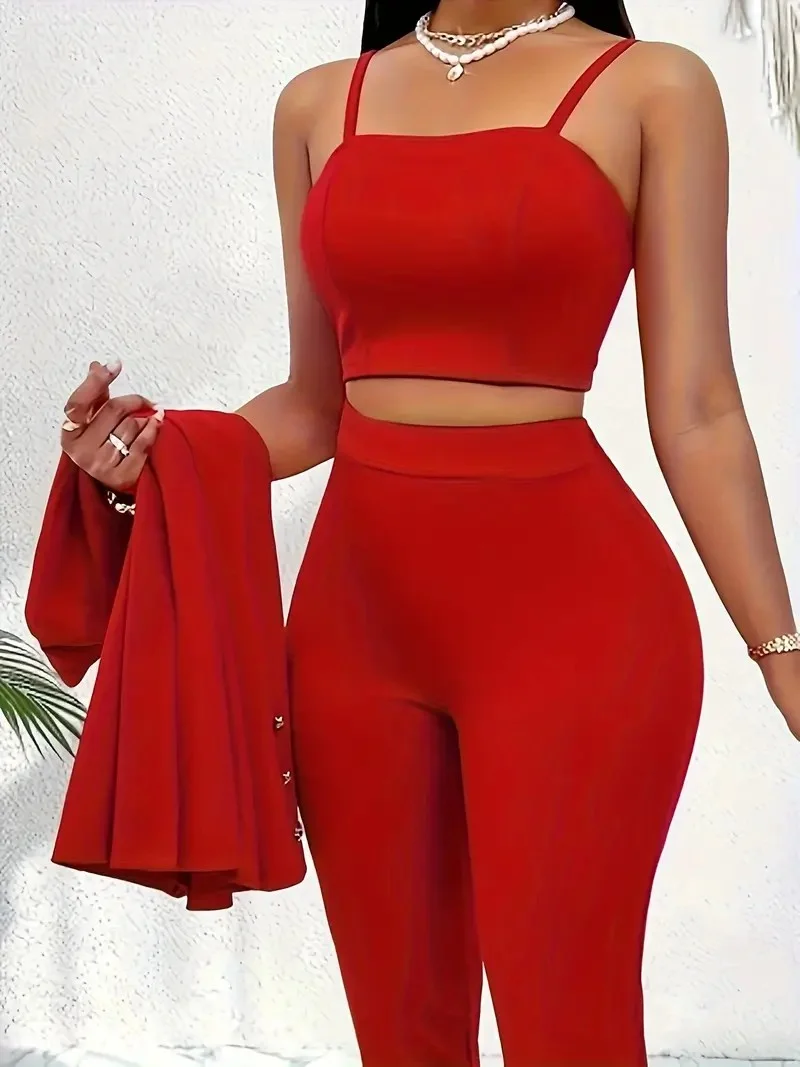 Women's elegant two-piece nude suit with slim-fit lapel jacket wrinkle-resistant slim fit and matching pants