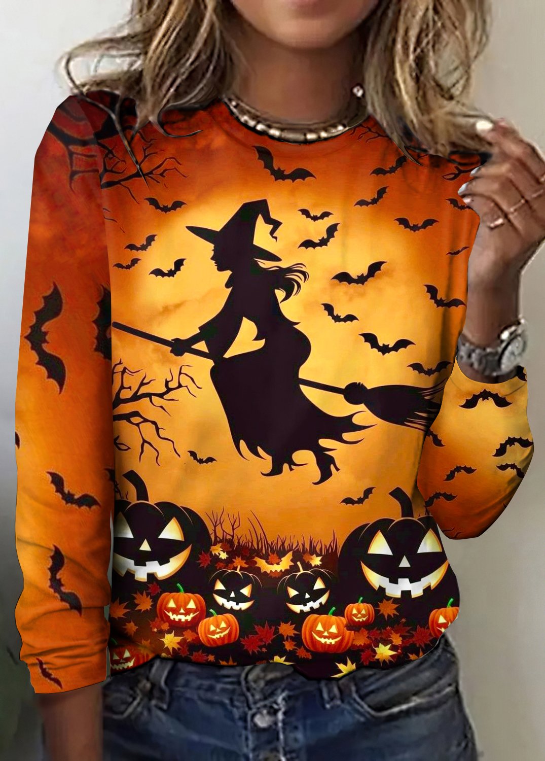 Cotton Casual Halloween T-Shirt