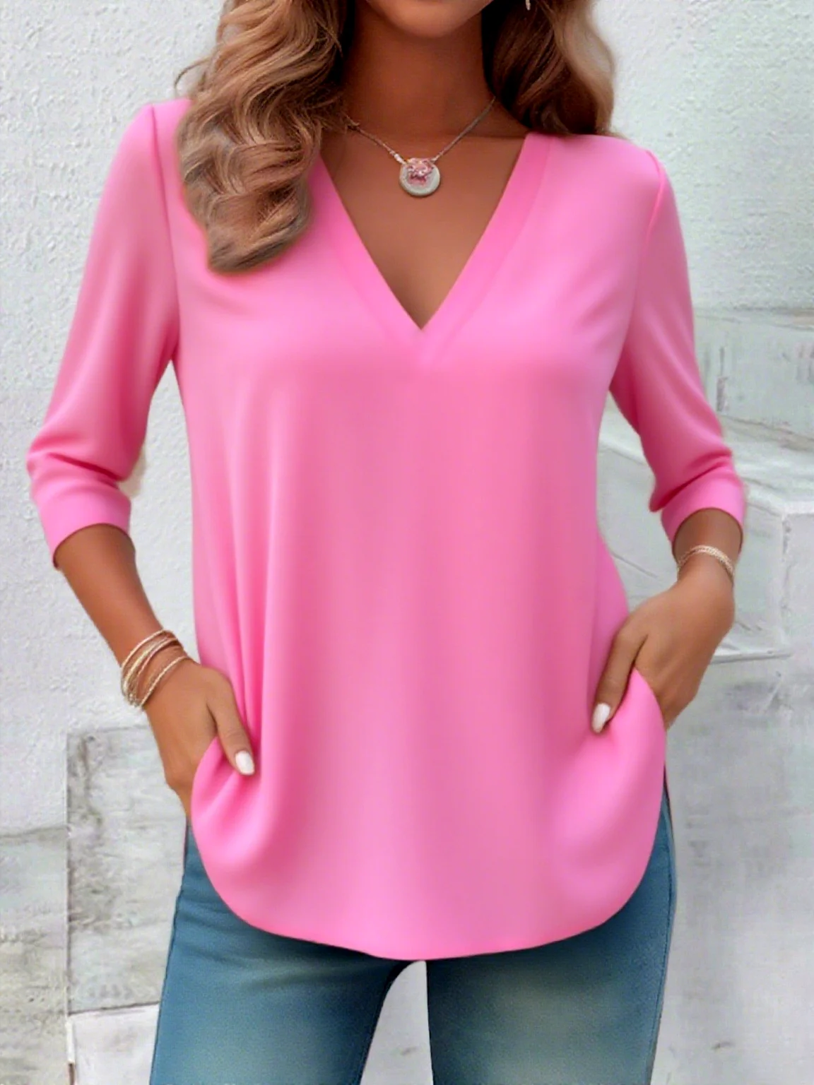 Casual Plain Cotton T-Shirt