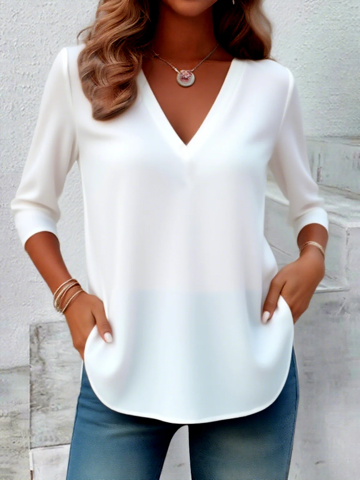 Casual Plain Cotton T-Shirt