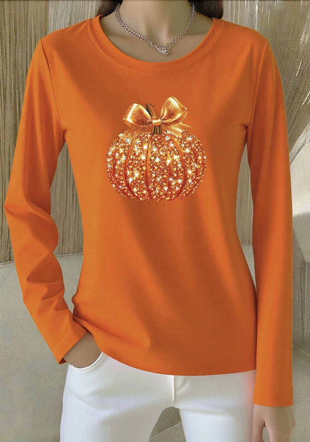 Cotton Casual Crew Neck Halloween T-Shirt