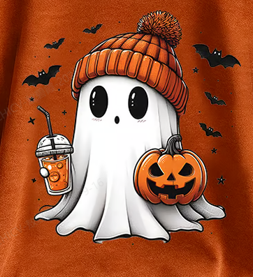 Women'S Casual Halloween Print Sweatshirt