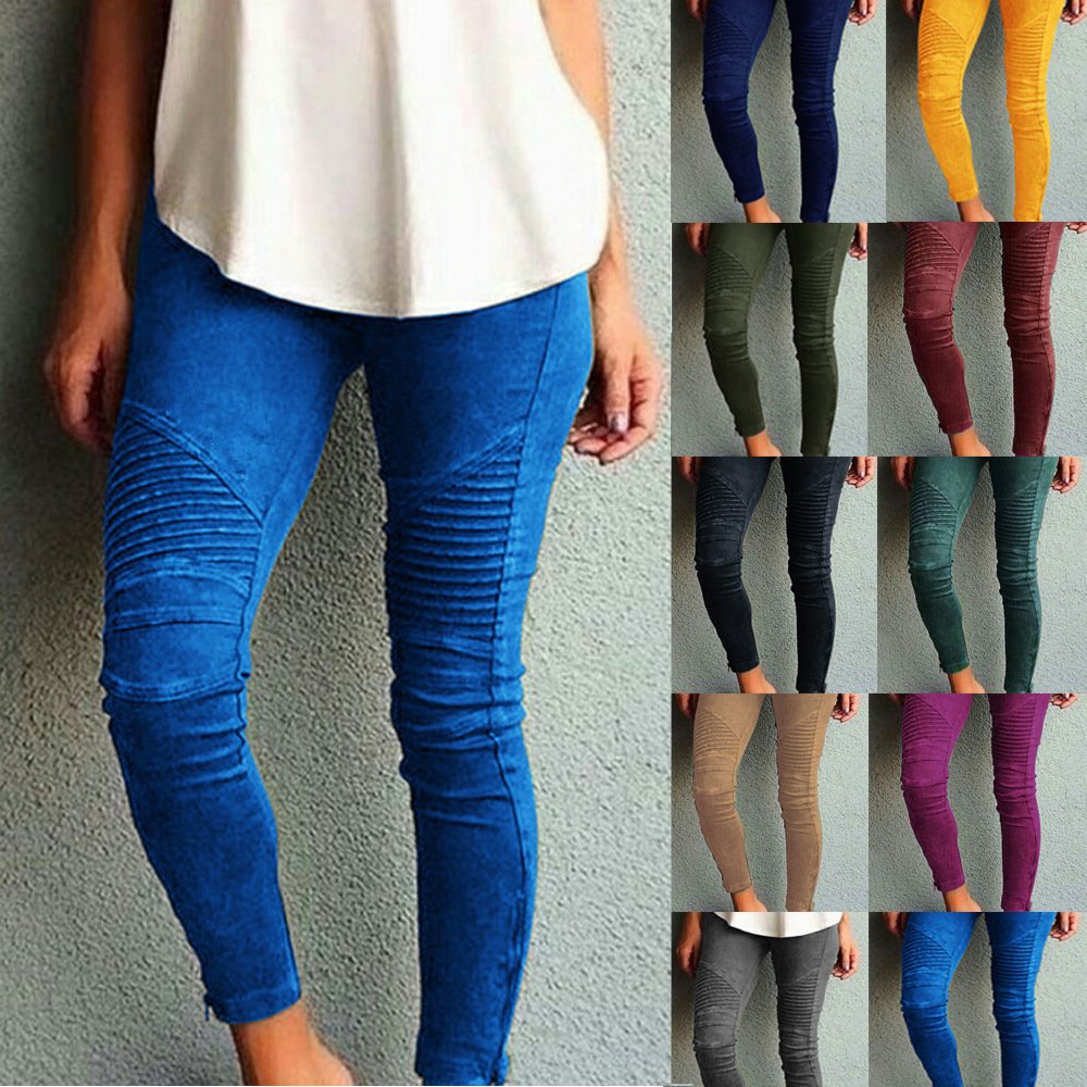 Plain Regular Fit Casual Leggings