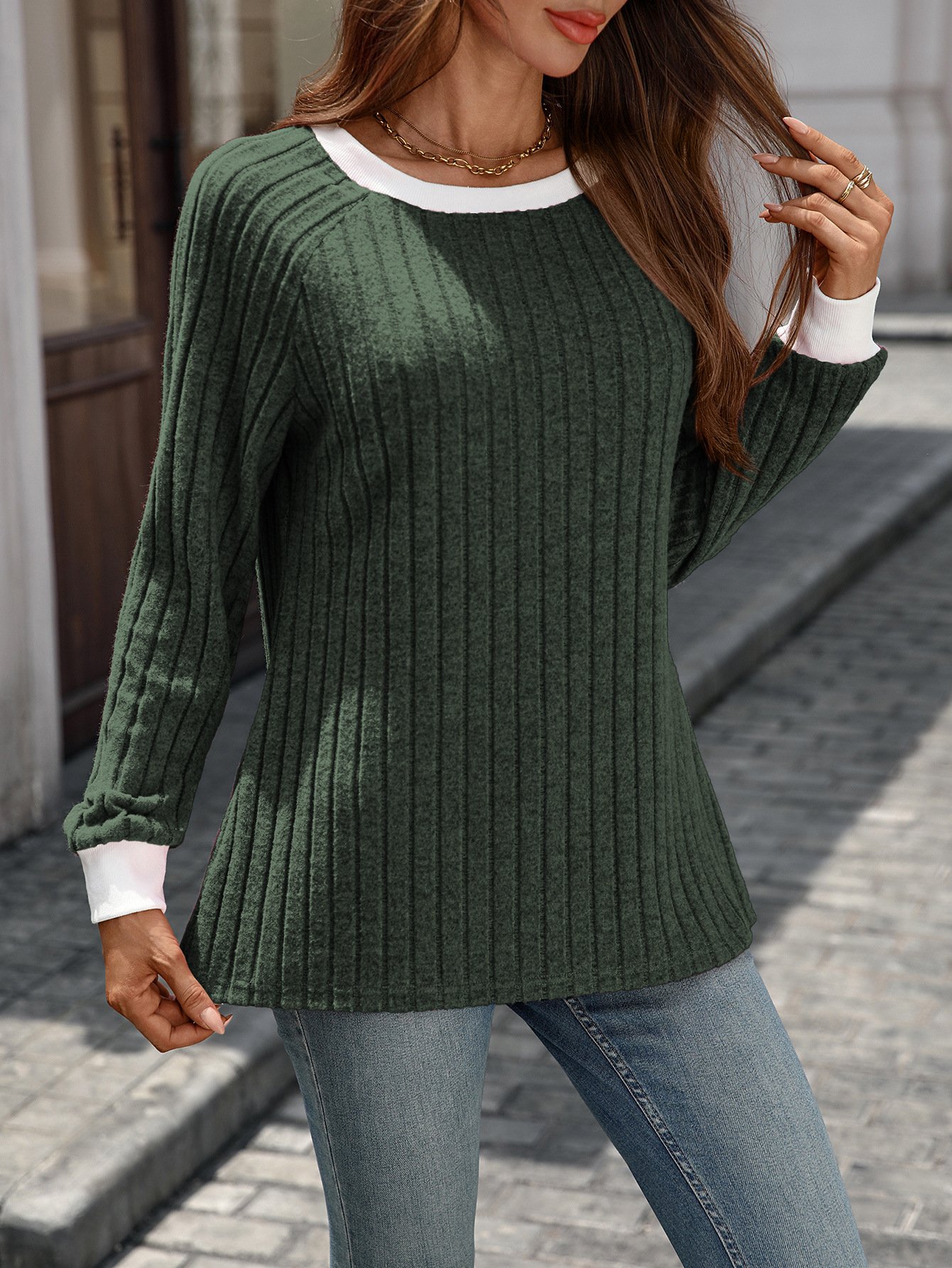 Casual Cotton Regular Fit Color Block T-Shirt