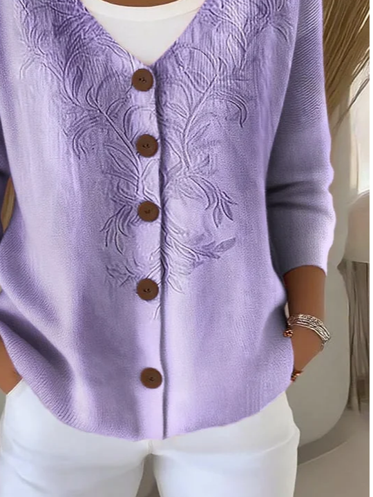 Gradient Pattern Casual Knitted Loose Cardigan