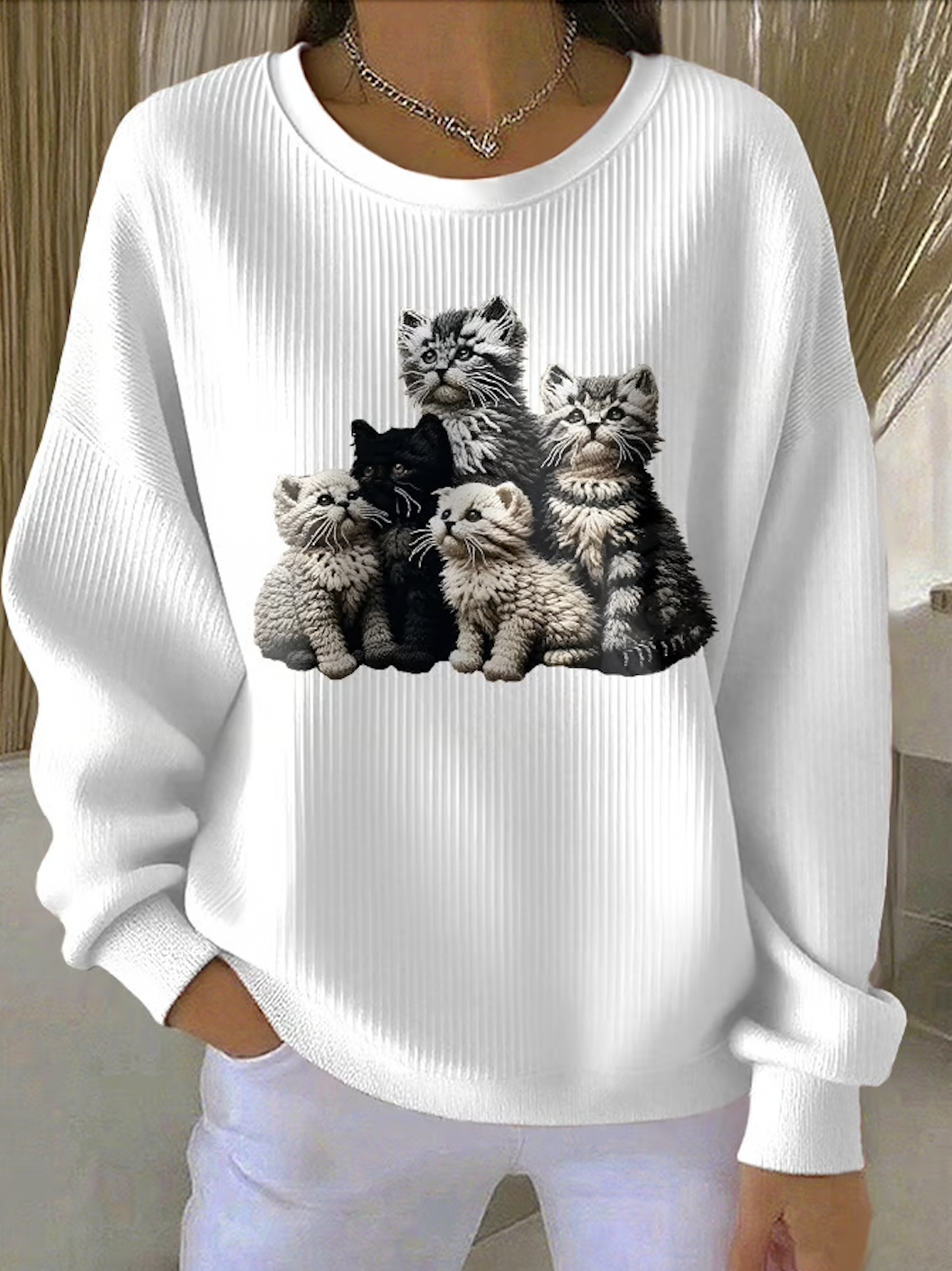 Casual Regular Fit Crew Neck Sweatshirt