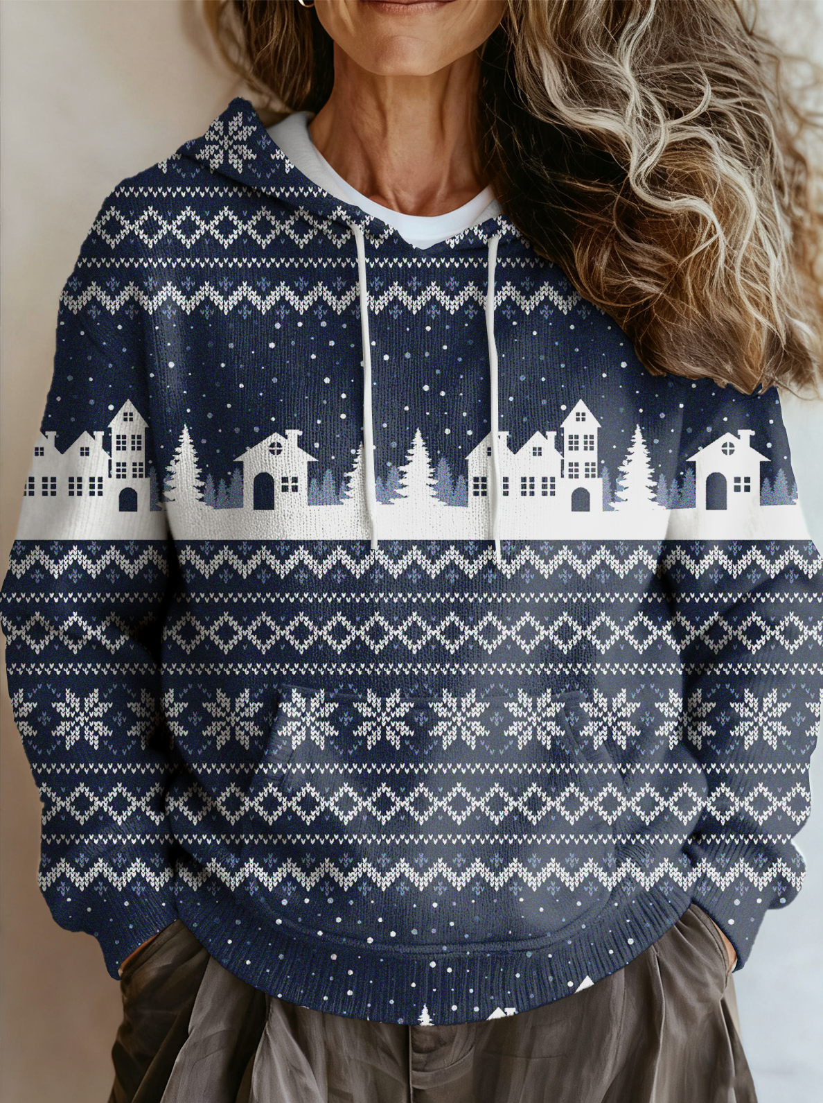 Hoodie Loose Christmas Ethnic Sweater