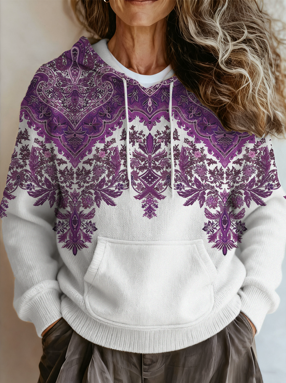 Loose Ethnic Ethnic Hoodie Sweater