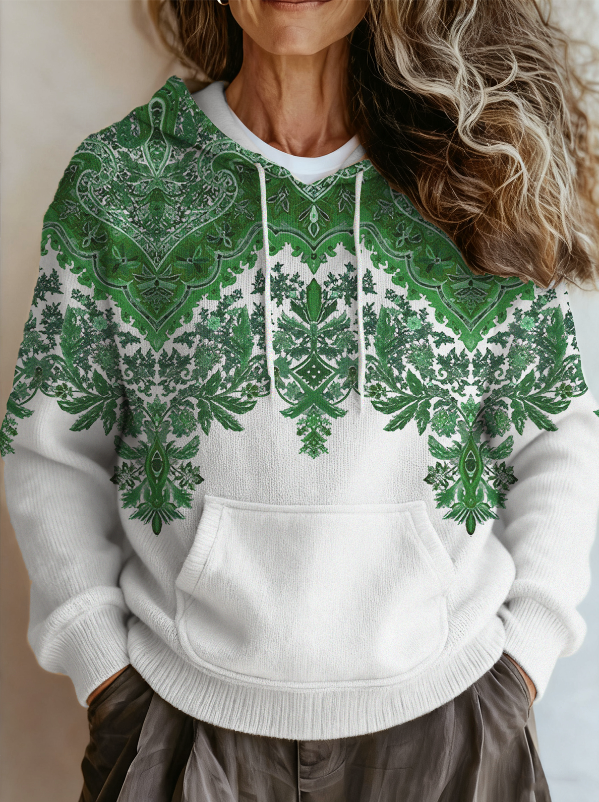 Loose Ethnic Ethnic Hoodie Sweater