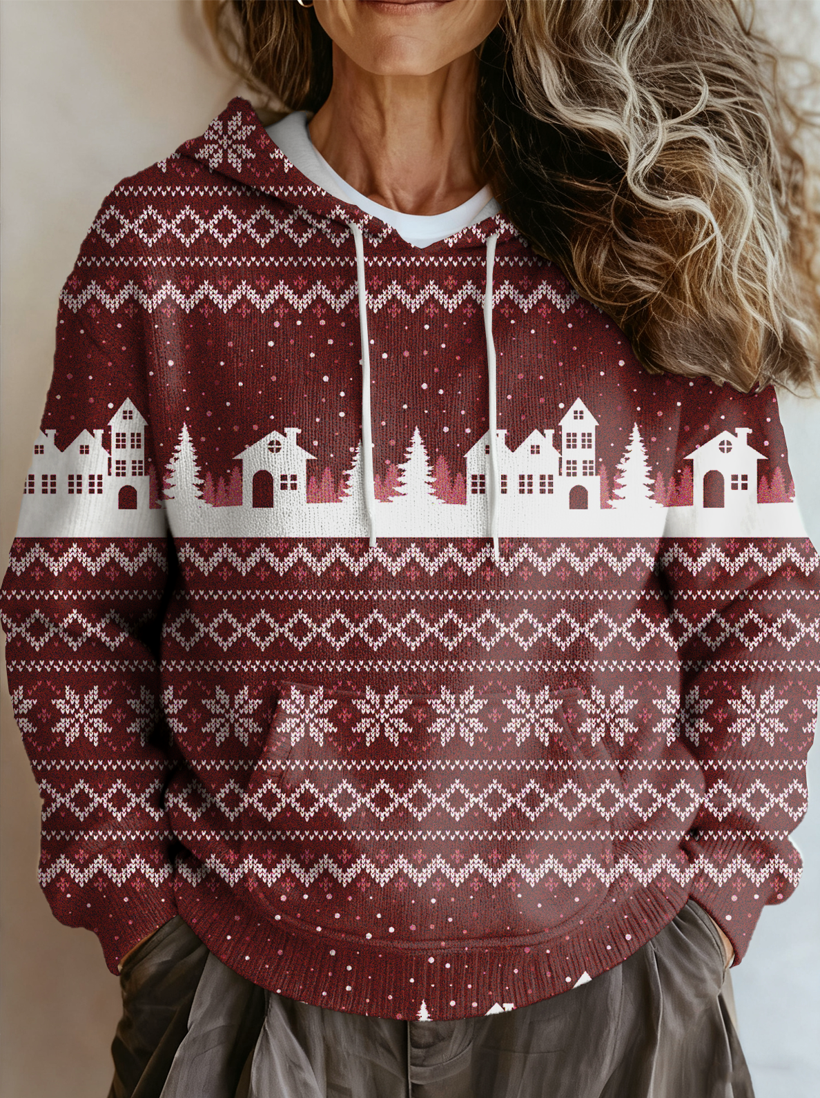 Hoodie Loose Christmas Ethnic Sweater