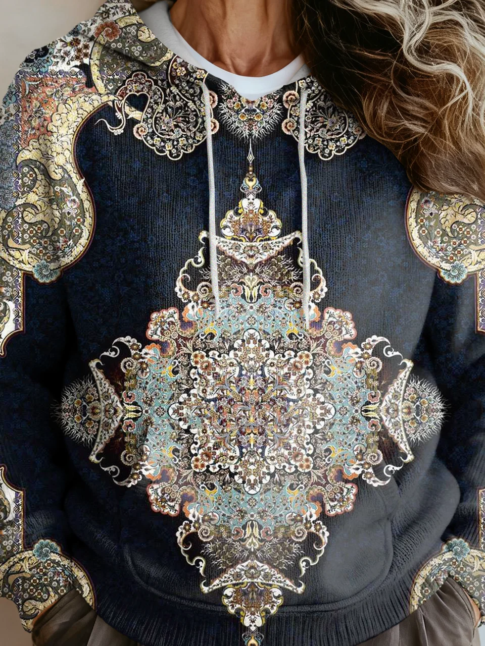 Hoodie Vintage Loose Ethnic Sweater