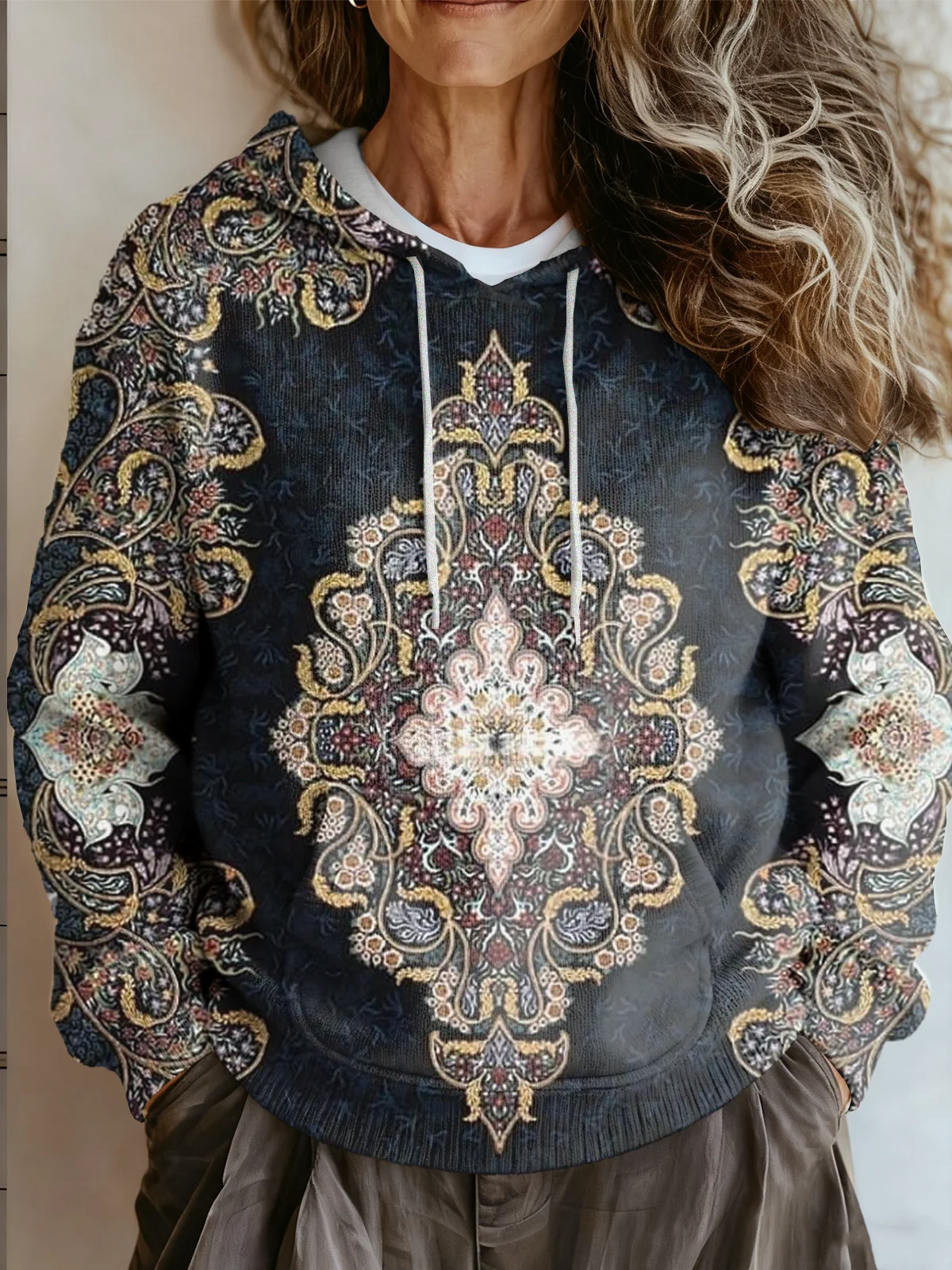 Hoodie Vintage Loose Ethnic Sweater