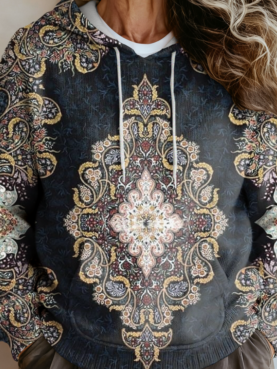 Hoodie Vintage Loose Ethnic Sweater