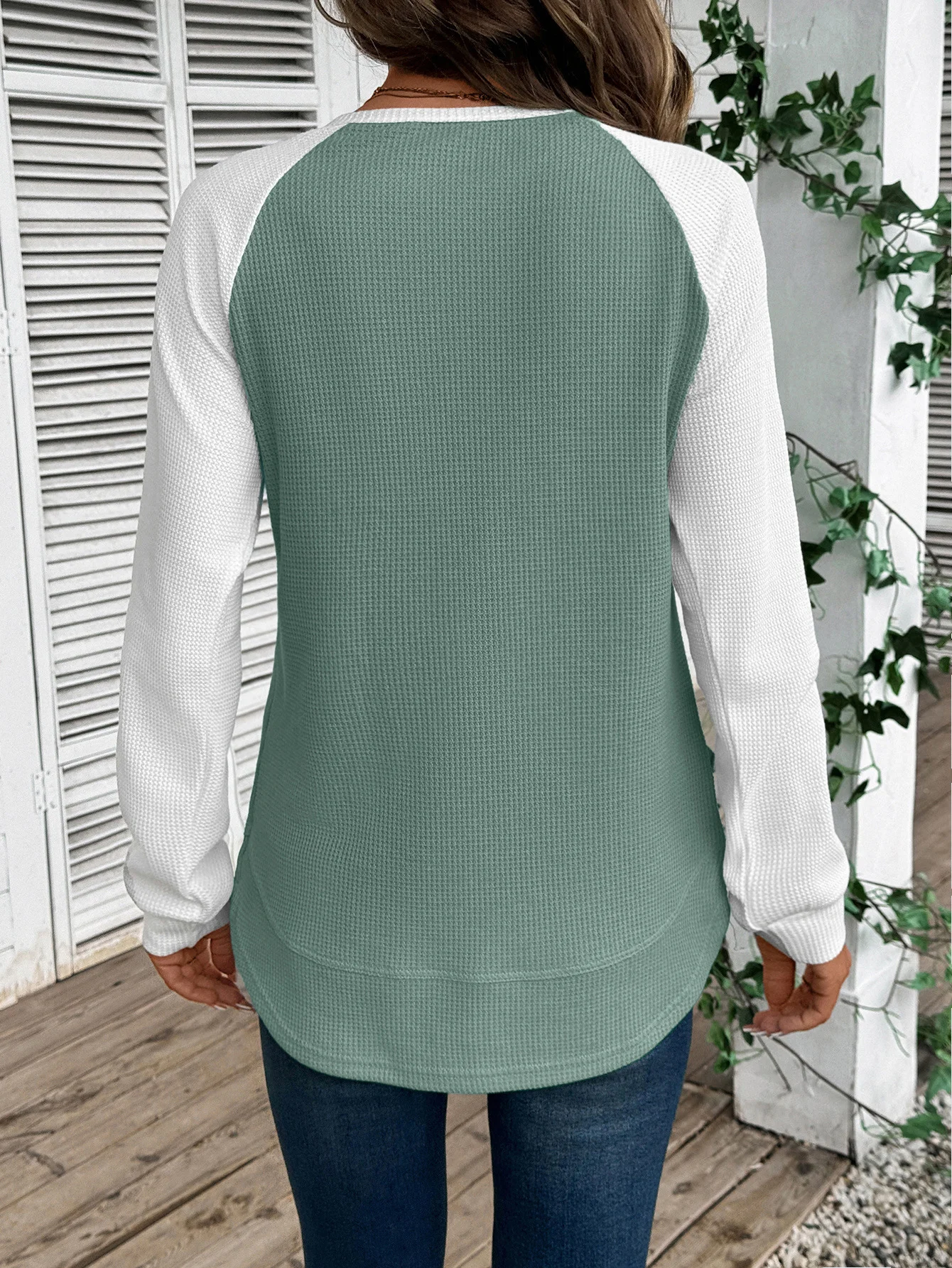 Color Block Crew Neck Casual Cotton T-Shirt
