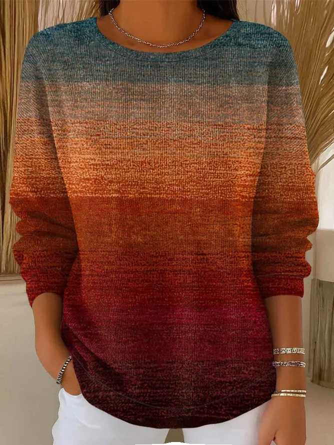 Casual Abstract Sweater