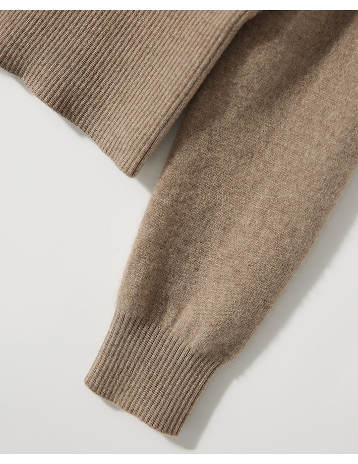 Crew Neck Simple Plain Regular Fit Cardigan