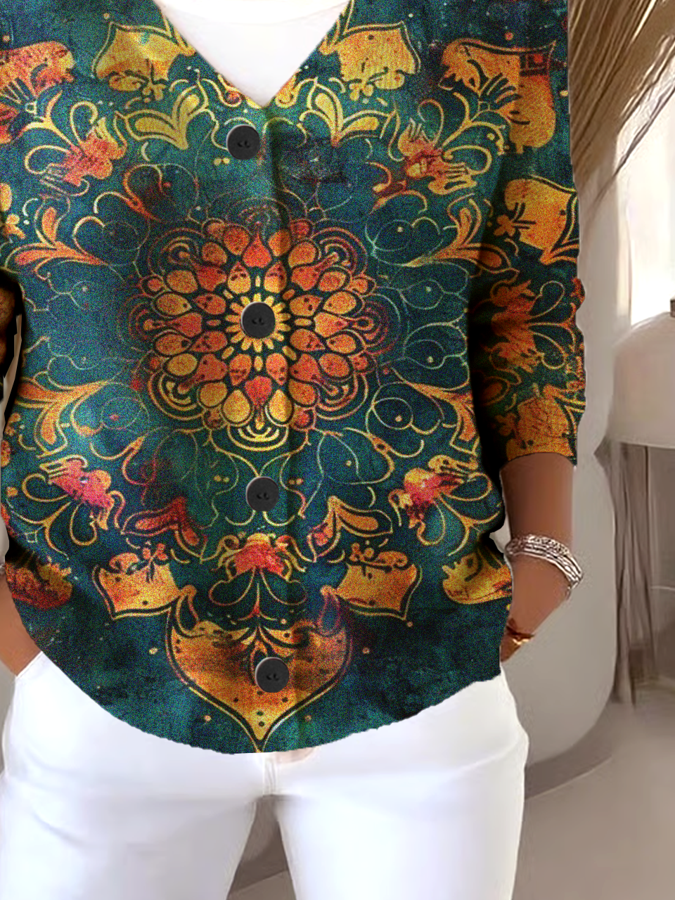 Loose Vintage V Neck Cardigan