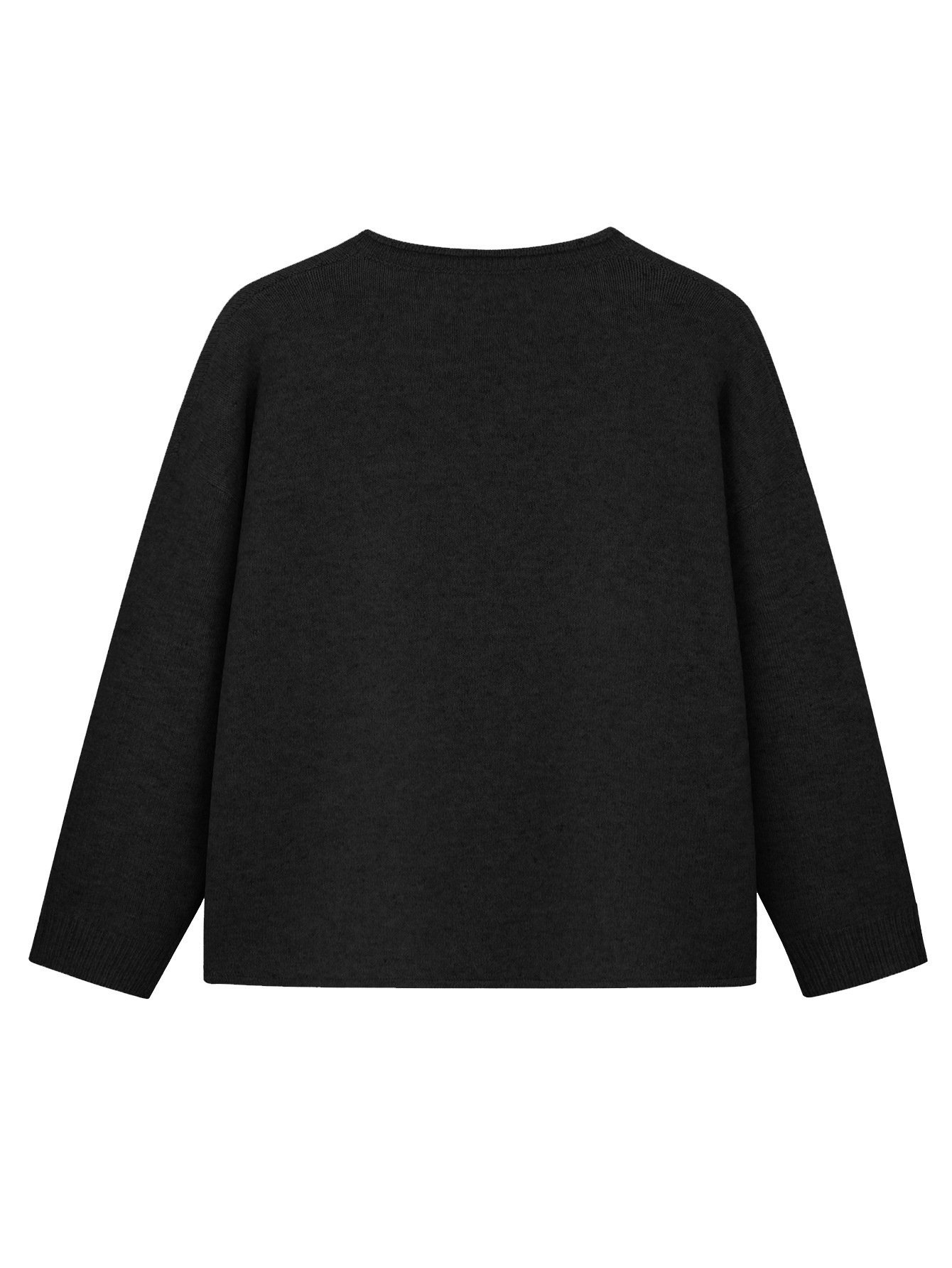 Casual Multicolor Block V Neck Loose Cardigan