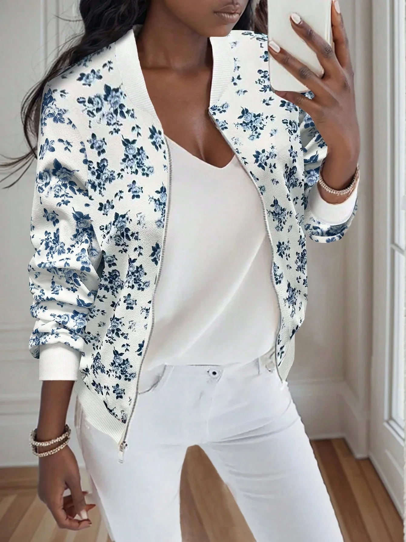 Printing Floral Ethnic Others Jacket