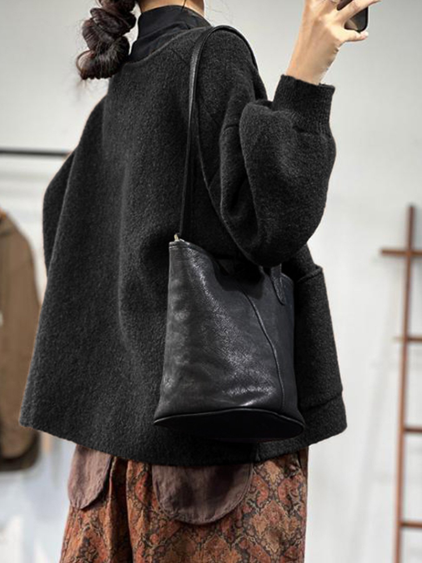Casual Multicolor Block V Neck Loose Cardigan