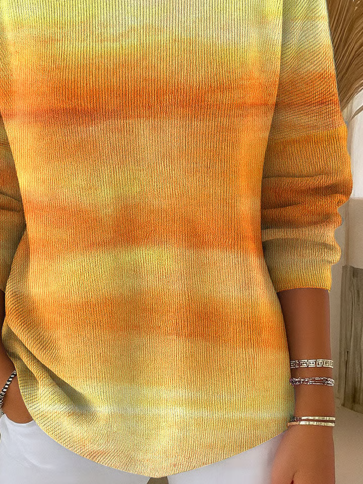 Printing Crew Neck Casual Regular Fit Sweater
