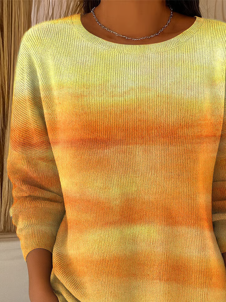 Printing Crew Neck Casual Regular Fit Sweater