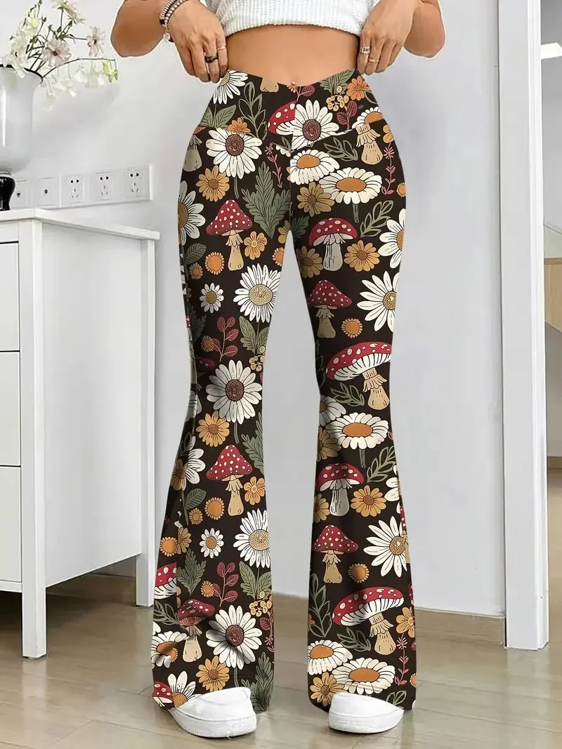 Simple Regular Fit Abstract Pants