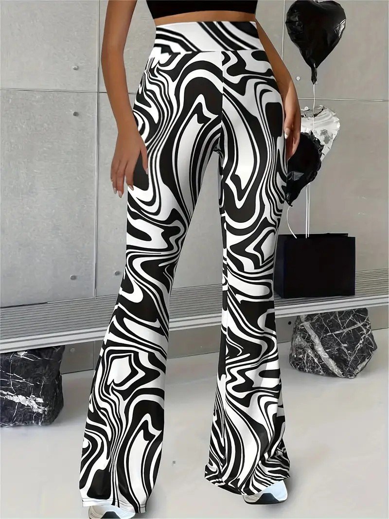 Regular Fit Geometric Casual Pants