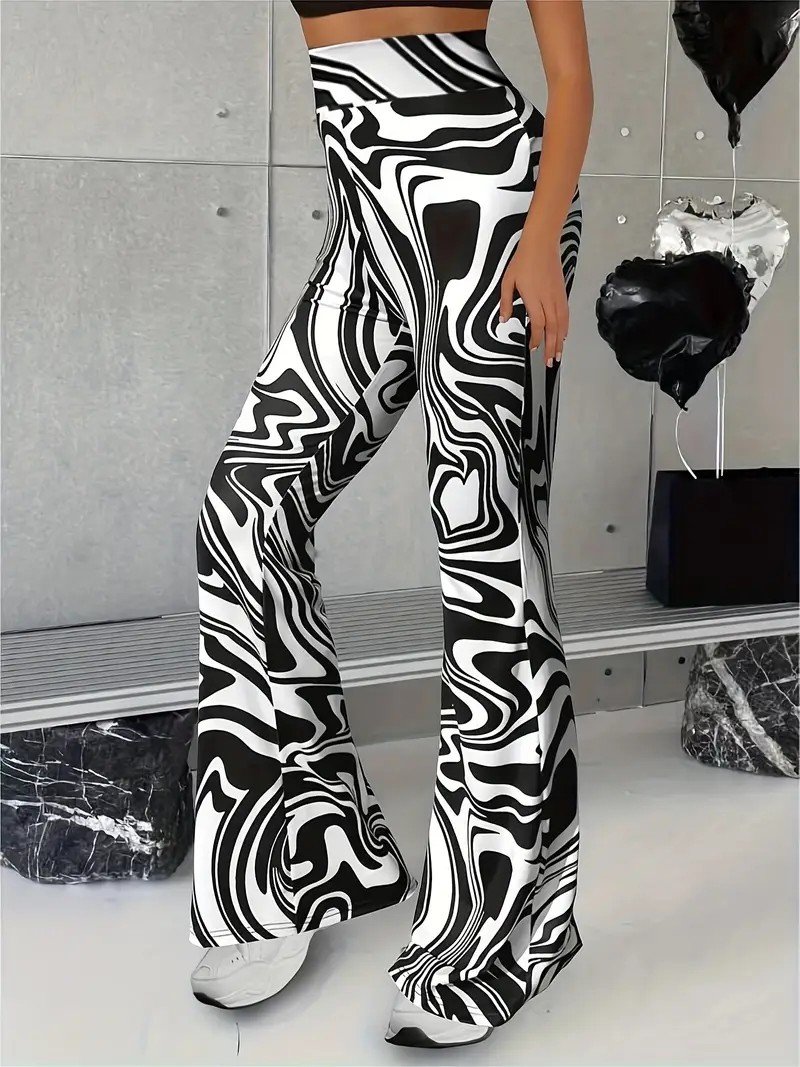 Regular Fit Geometric Casual Pants