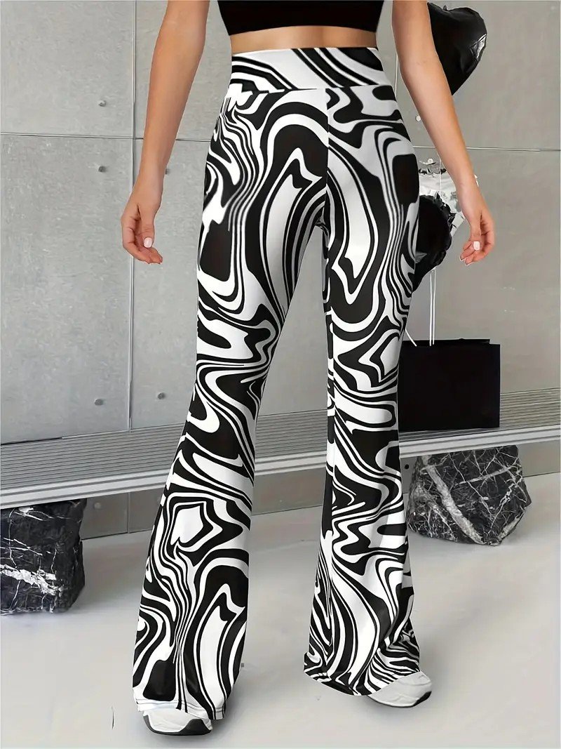 Regular Fit Geometric Casual Pants