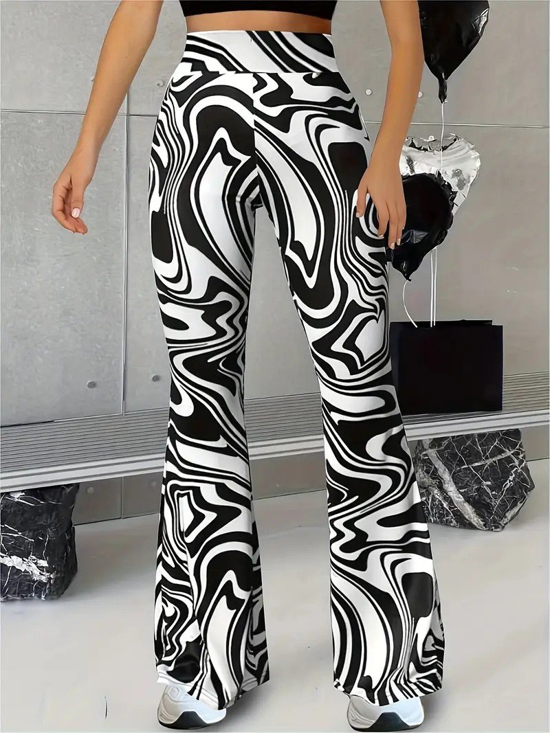 Regular Fit Geometric Casual Pants