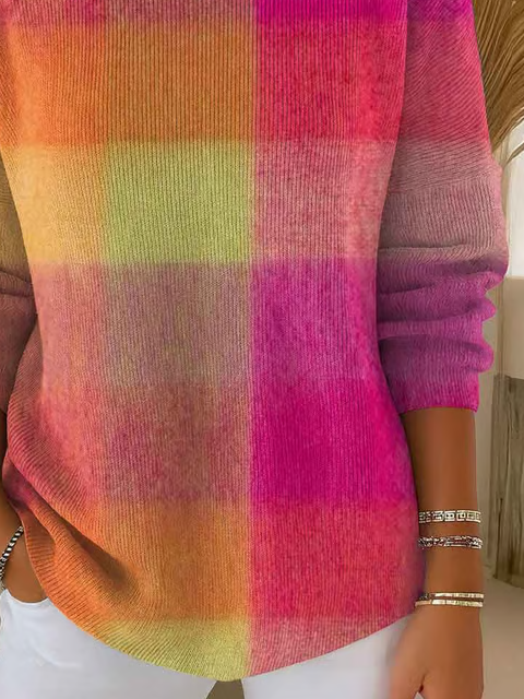 Casual Printing Crew Neck Sweater