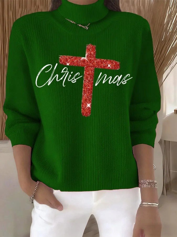 Turtleneck Loose Vintage Christmas Sweater